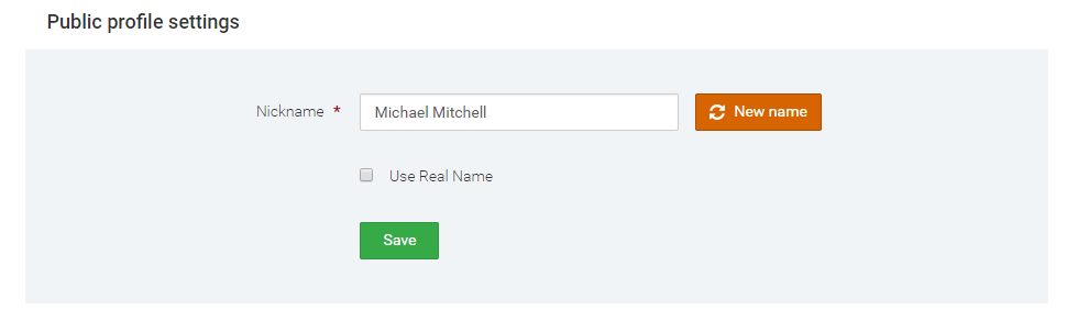 Hide real name on IqOption