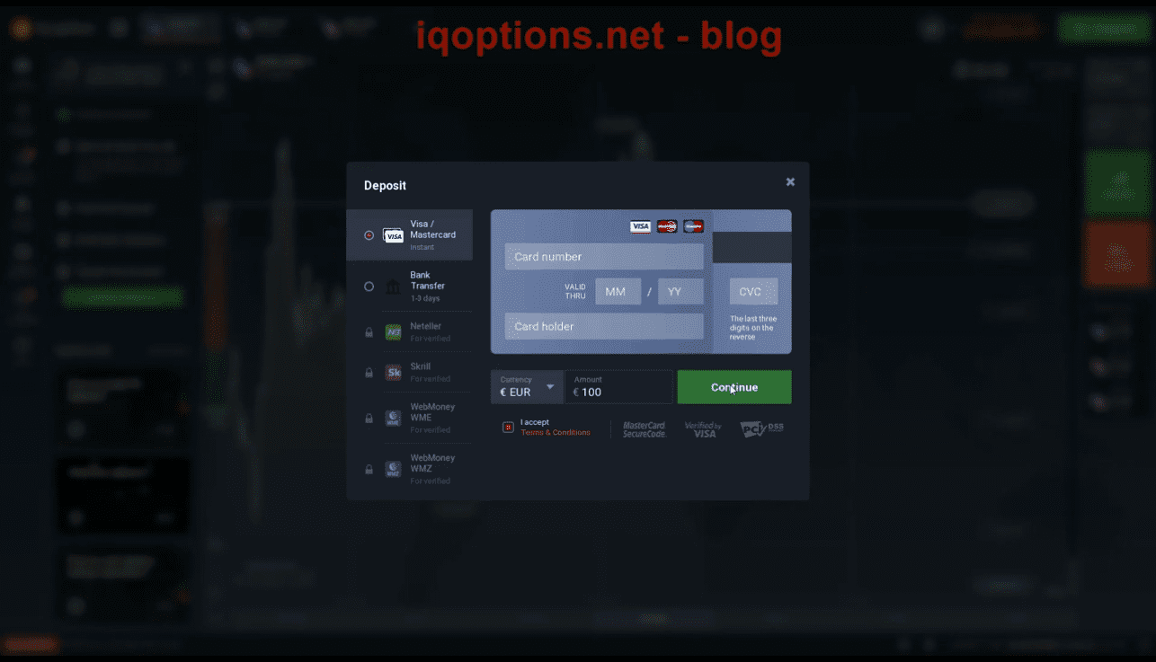 IqOption Make Deposit – IqOption