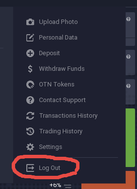 IQOption.com log out from account
