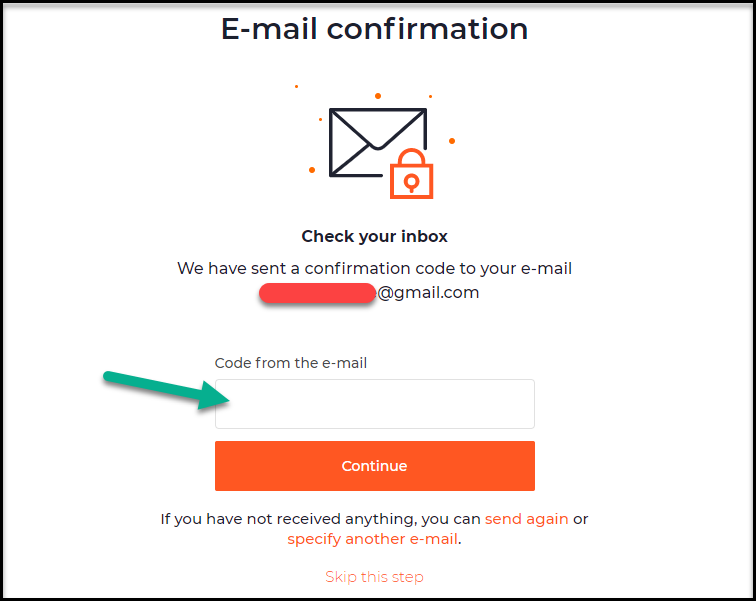 verifica e-mail iqoption