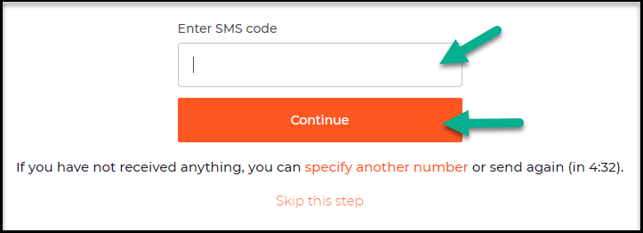 iqoption 전화 SMS 코드 확인