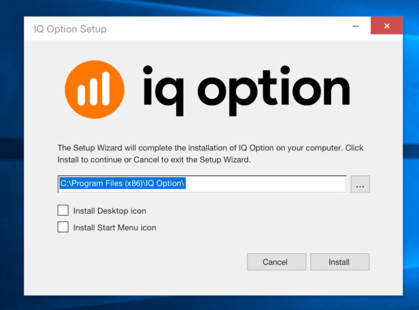 i-install ang iqoption msi file