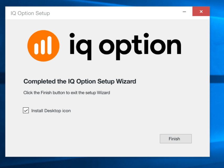 IqOption terminar la instalación