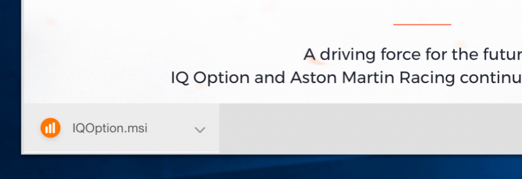 i-save ang iqoption msi file