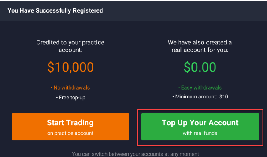 Iq Option how to open demo account