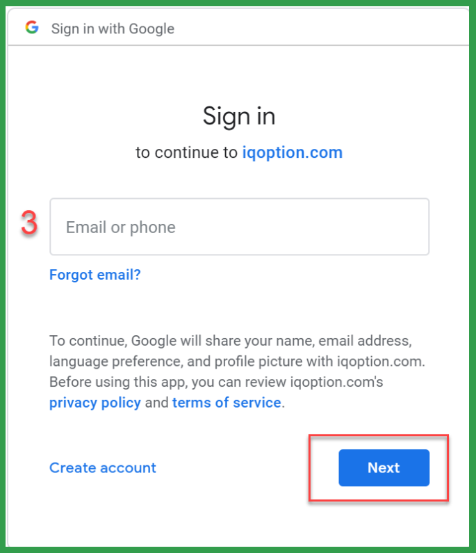 Iq Option login sa pamamagitan ng Gmail email