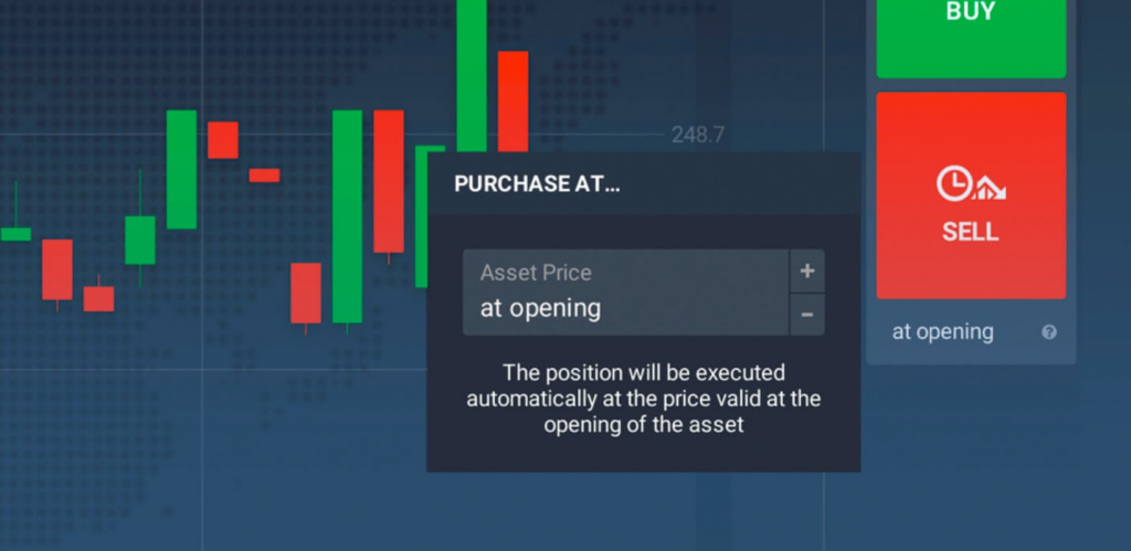 Ative o recurso de abertura automática de negócios iqoption