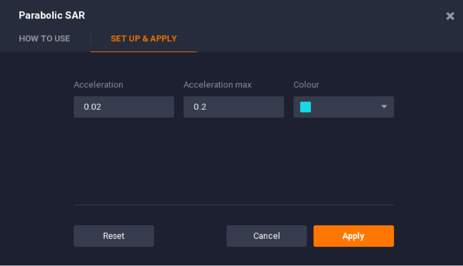 Adjusting the acceleration and acceleration max settings
