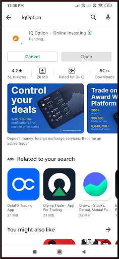 iqoption google play इंस्टॉल