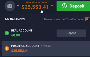iqoption Demo and Real account